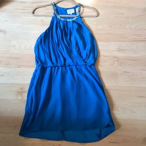 turquoise sequined Madison Marcus cutout dress